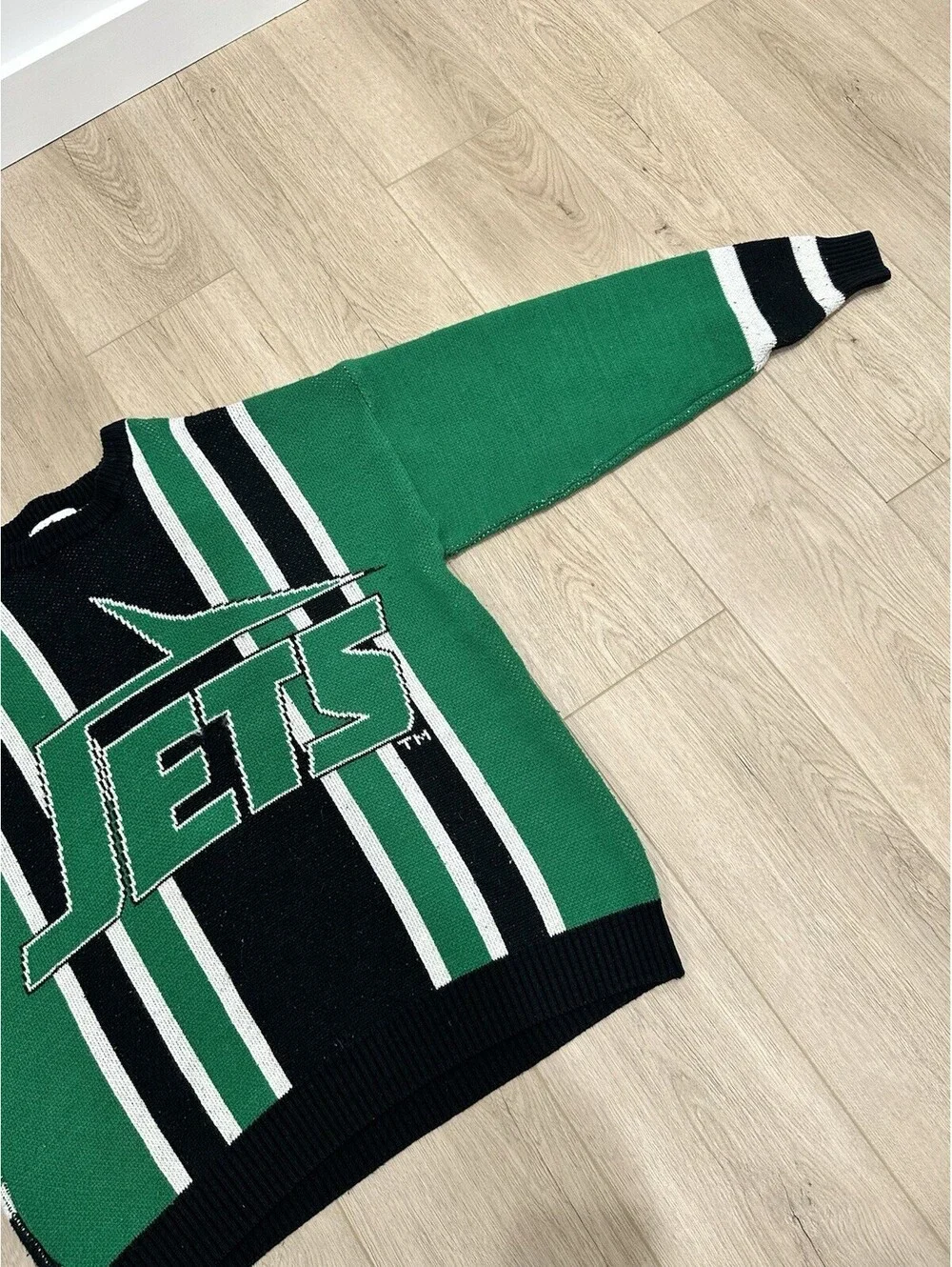 Vintage New Jersey Jets Sweater Mens Large Multicolor Football NFL